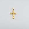 18K Gold Matte Mirror Cross Pendant 6.2g