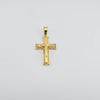 18K Gold Matte Mirror Cross Pendant 6.2g