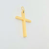 18K Gold Mirrored Cross Pendent 2.8g