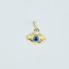 18k Diamond Cut Evil Eye Pendant 0.70g