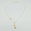 18K Gold Double  Heart  Necklace 1.2g