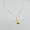 18K Gold Double  Heart  Necklace 1.2g