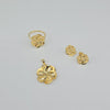 18K Gold Mirrored Flower Set 5.1g