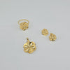 18K Gold Mirrored Flower Set 5.1g