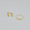 18K Gold Linked Heart S9 Ring 0.82g