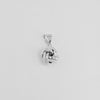 18k Love Knot White Pendant 0.50g