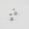 18k Love Knot White Earrings 1.3g
