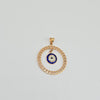 18K Gold Evil Eye Pendant 2.3g