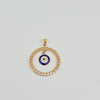 18K Gold Evil Eye Pendant 2.3g