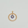 18K Gold Evil Eye Pendant 2.3g
