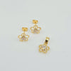 18K Gold Flower Set 1.1g