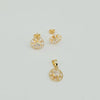 18K Gold Mini Snow Flake Set 1.15g