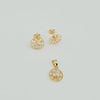 18K Gold Mini Snow Flake Set 1.15g