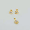 18K Gold Half Spiral Set 1.2g