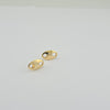 18k Oval Button Earrings 1.6g