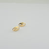 18k Oval Button Earrings 3.2g