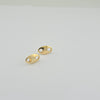18k Oval Button Earrings 3.2g
