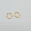 18k Diamond Cut Hoop - Mini Earrings 1g