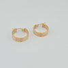 18k 3Toned Hoop Earrings 3.2g