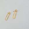 18k Paper Clip Earrings 2.6g