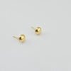 18k Half Ball Stud Earrings 1.6g
