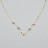 18k 5Tiny Balls  Necklace 1g