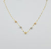 18k 5Tiny Balls  Necklace 1g