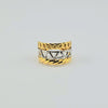 18k 3Layered Design S8 Ring 4.3g