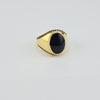 18k Black Wide Oval S10 Ring 10.4g