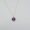 18k Button Necklace 9g