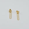 18k Paperclip Earrings 3.5g