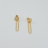 18k Paperclip Earrings 3.5g