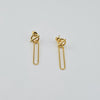 18k Paperclip Earrings 3.5g