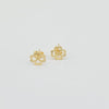 18k 4-Leaf Clover Earrings 1g