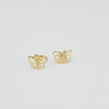 18k Butterfly Earrings  0.90g