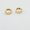 18K Gold Oval Hoop Earrings 1.6g