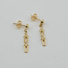 18k 2 Link Earrings 1.2g