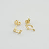 18k Musical Note Earrings 0.90g