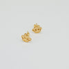 18k Crown Earrings 1.3g