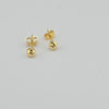 18K Gold Disco Ball Earrings 0.70g