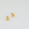 18k Half Ball Stud Earrings 2.1g