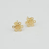 18k 6Leaf Clover Earrings 0.90g
