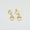 18k Horsebit Earrings 3.2g