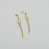 18k Teardrop Earrings with Strands 2.4g