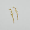 18k Teardrop Earrings with Strands 2.4g