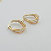 18k Multi Band Hoop Earrings 4.2g