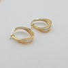 18k Multi Band Hoop Earrings 3.9g