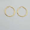 18k Twisted Hoop Earrings 1.6g