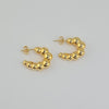 18k Ball Hoop Earrings 2.6g
