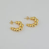 18k Ball Hoop Earrings 2.6g